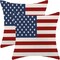 4th of July Patriotic Pillow Covers 18x18, Set of 2, American Flag Decorative Throw Pillowcases for Independence Day, Stars and Stripes Outdoor Cushion Covers for Sofa, Couch, Living Room, and Bed Decor
